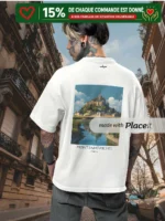 T-Shirt Oversize Premium "Mont-Saint-Michel" – Image 2