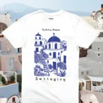 T-Shirt Oversize Premium "Santorin – Grèce"